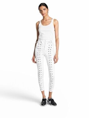 ALC Kingsley Pants White lace up western cowgirl trouser cowboy carter 8